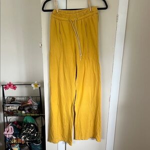 Out from under Yellow Wide-Leg Pants